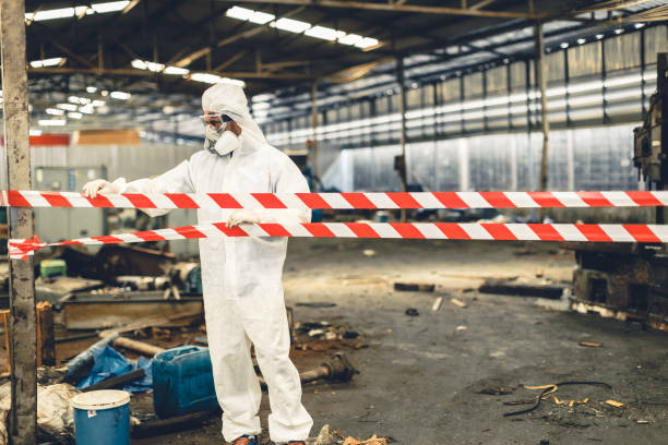 Professional Biohazard Cleanup technician working in Ethan, SD